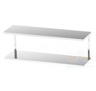 Wall mounted stainless steel shelves